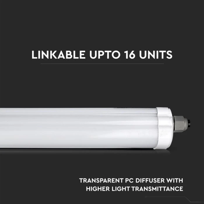 V-tac 18W LED linijinis paviršinis šviestuvas G-SERIES, 60cm, baltas, 6500K, IP65