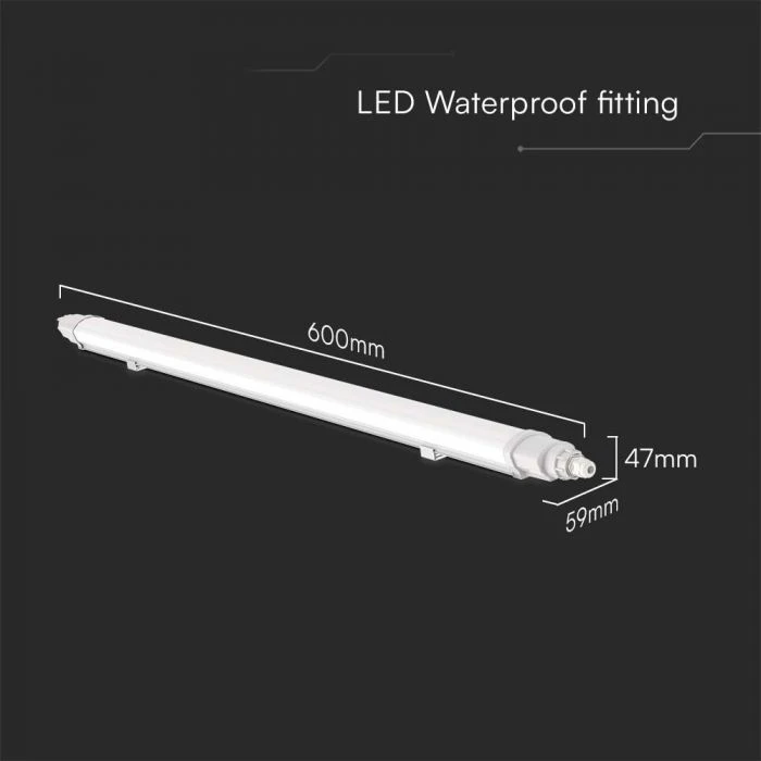 V-tac 18W LED linijinis paviršinis šviestuvas L-SERIES, 60cm, baltas, 4000K, IP65
