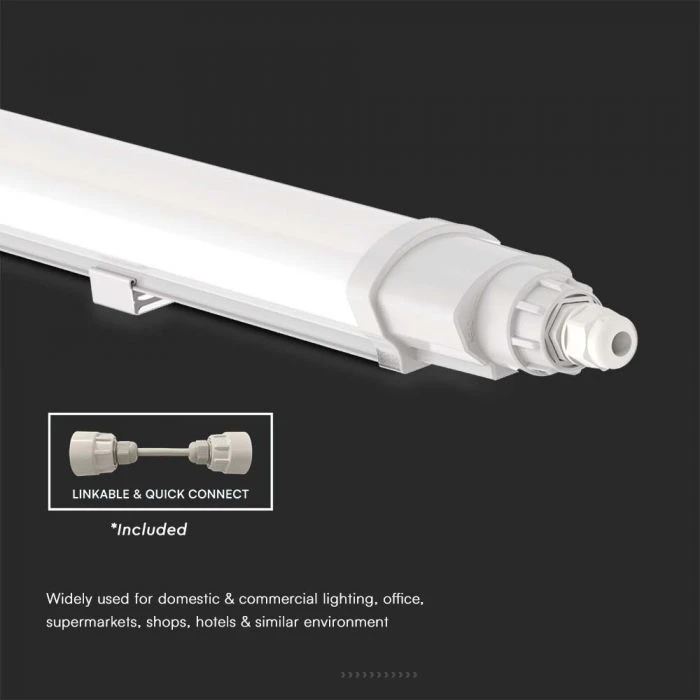 V-tac 18W LED linijinis paviršinis šviestuvas L-SERIES, 60cm, baltas, 4000K, IP65
