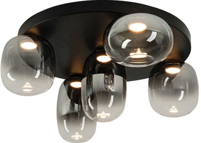 18W LED lubinis šviestuvas, juodos/pilkos sp., 3000K, 2616