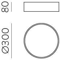 18W LED lubinis šviestuvas MINSK, baltas, 2700/3000/4000K, dimeriuojamas, P3758072BDT