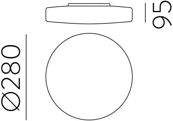 18W LED lubinis šviestuvas MOON, baltas, 2700/3000/4000K, dimeriuojamas, IP44, P0969172OPDP
