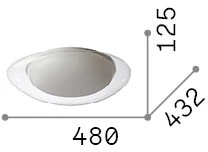18W LED lubinis šviestuvas SQUISH, skaidrus, 3000K, 332413