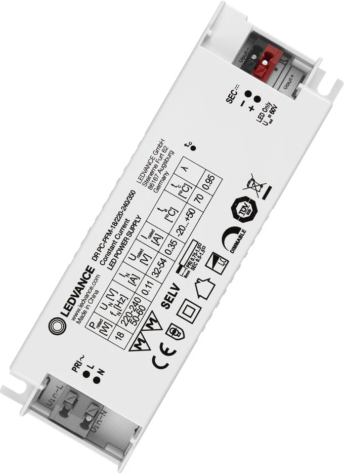 Ledvance 18W LED maitinimo šaltinis PHASE-CUT PERFORMANCE -18/220-240/350, dimeriuojamas