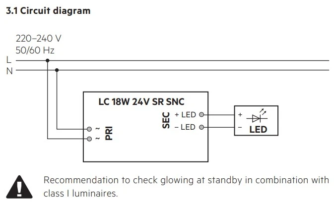 18W LED maitinimo šaltinis TRIDONIC, 24V, PWM