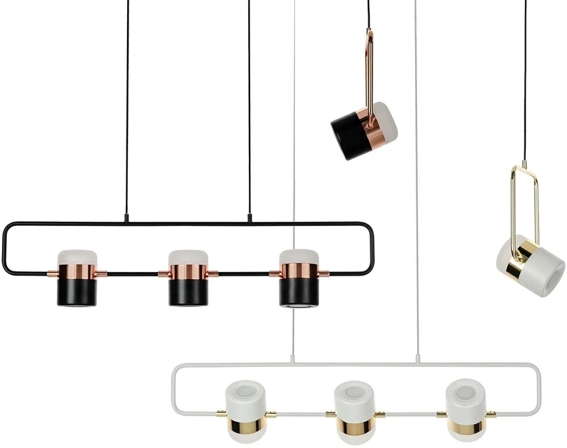 18W LED pakabinamas šviestuvas BLINK 3, juodos/vario sp., 3000K
