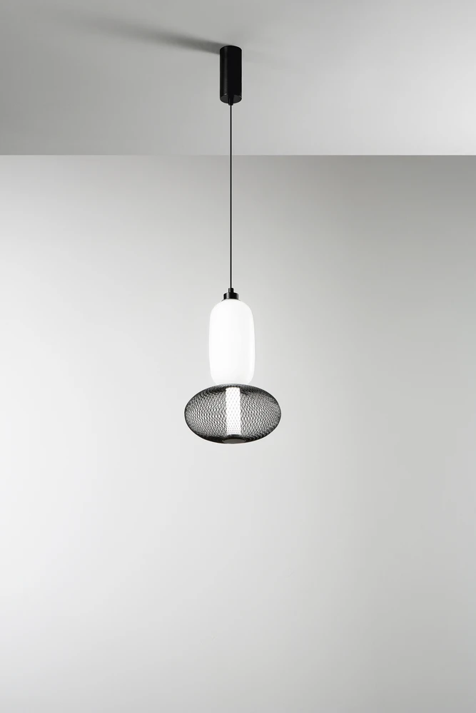 18W LED pakabinamas šviestuvas INKAS, juodas, CCT