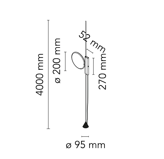 18W LED pakabinamas šviestuvas OK, baltas, 2700K, dimeriuojamas