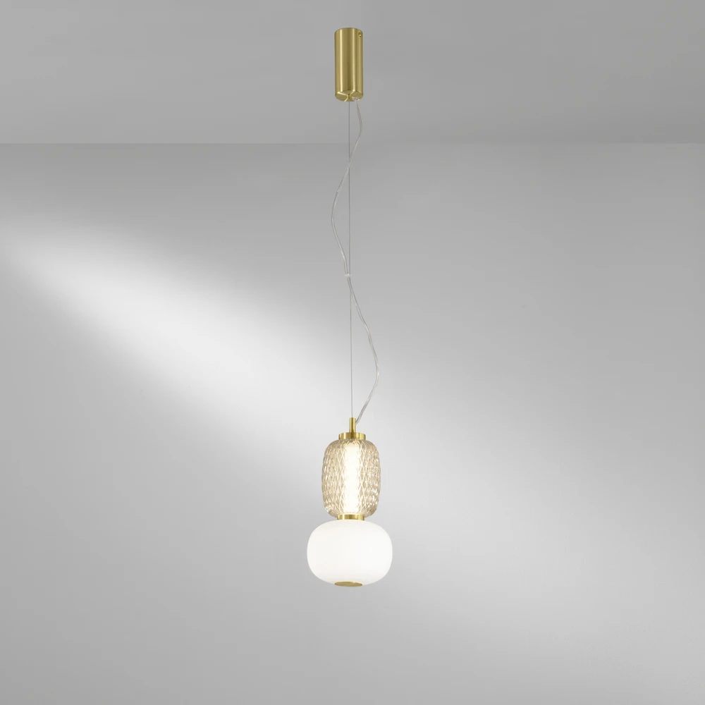 18W LED pakabinamas šviestuvas TOTEM, aukso sp., 3000K