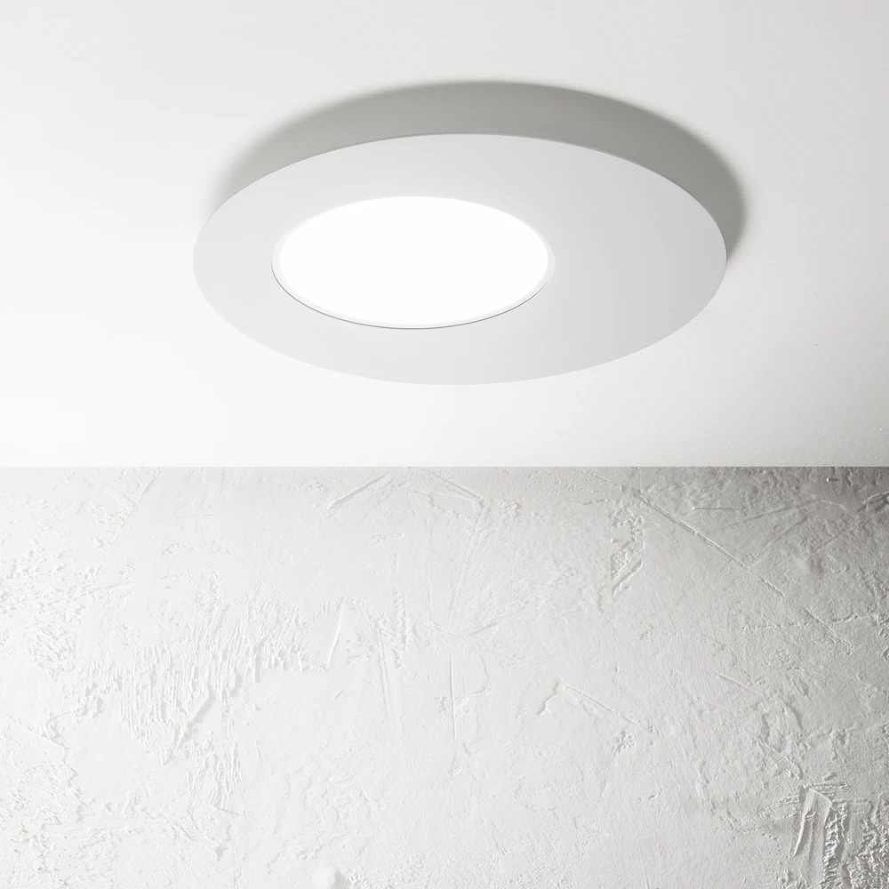 Lubinis šviestuvas Ideal Lux 18W LED paviršinis šviestuvas IRIDE, baltas, 3000K, dimeriuojamas, 312491
