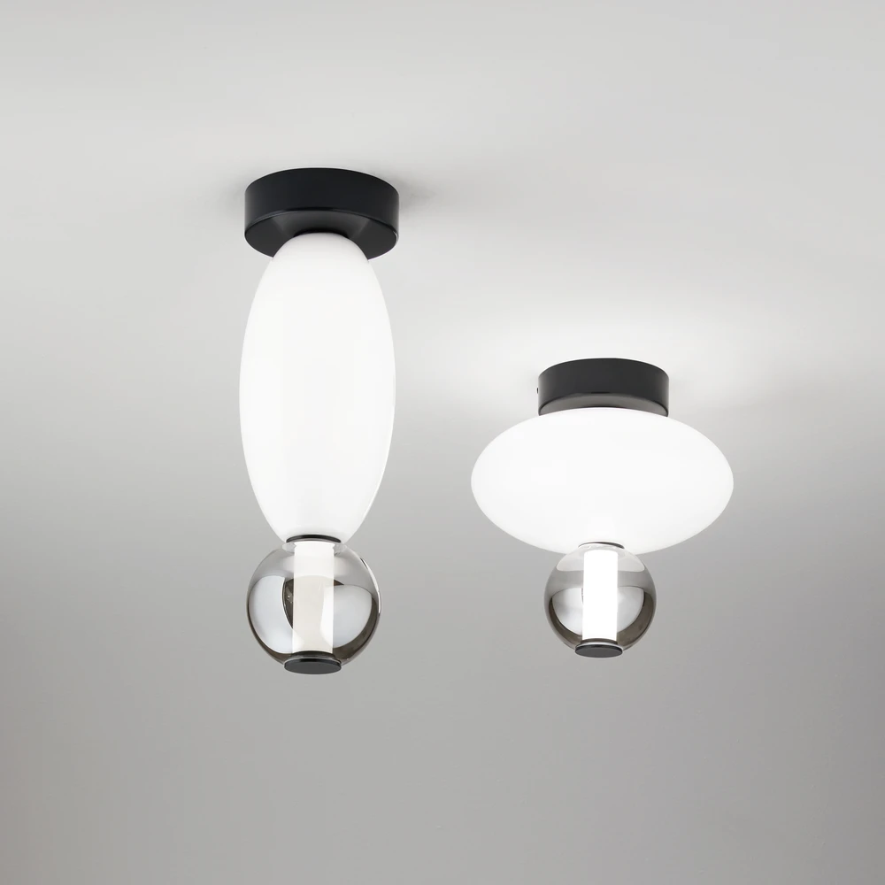 Lubinis šviestuvas Ideal Lux 18W LED paviršinis šviestuvas LUMIERE, baltos/juodos sp., 3000K, 314228