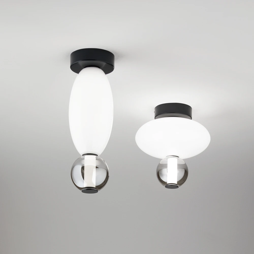 Lubinis šviestuvas Ideal Lux 18W LED paviršinis šviestuvas LUMIERE, baltos/juodos sp., 3000K, 314235