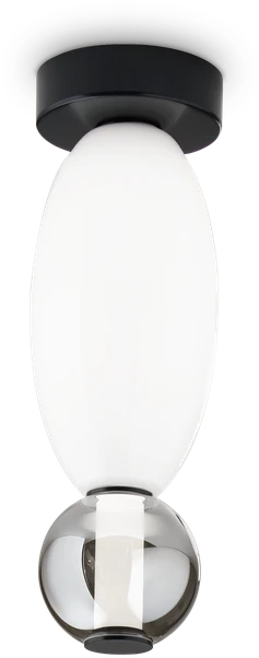 Lubinis šviestuvas Ideal Lux 18W LED paviršinis šviestuvas LUMIERE, baltos/juodos sp., 3000K, 314235