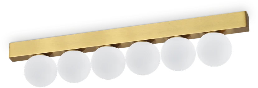 Lubinis šviestuvas Ideal Lux 18W LED paviršinis šviestuvas PING PONG, žalvario sp., 3000K, 328263