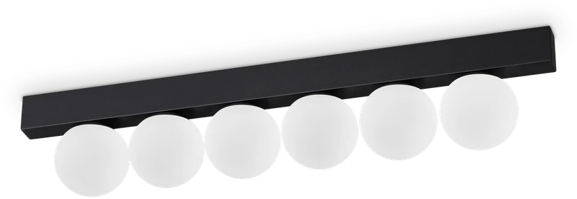 Lubinis šviestuvas Ideal Lux 18W LED paviršinis šviestuvas PING PONG, juodas, 3000K, 313290