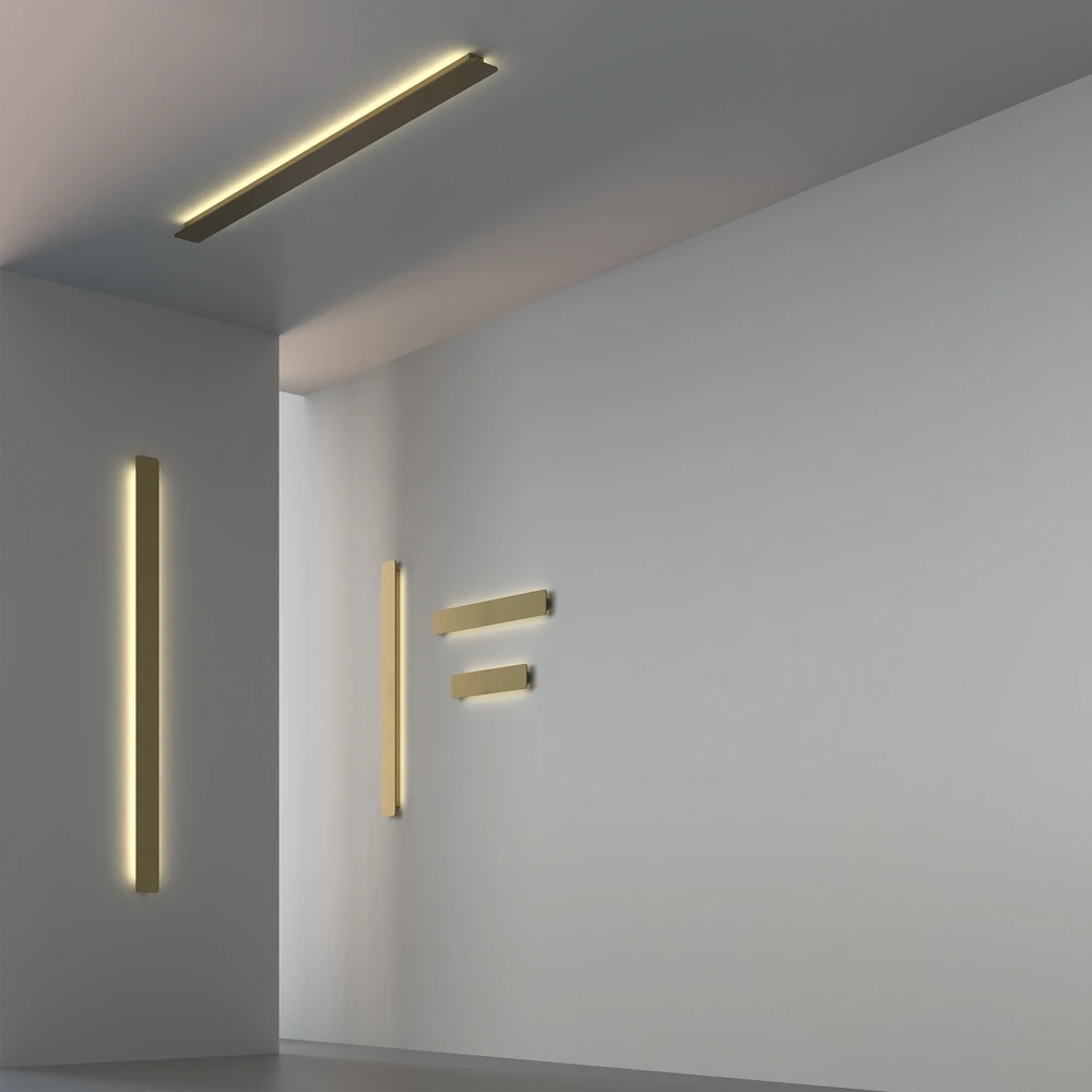 18W LED sieninis šviestuvas FOSCA, aukso sp., 2700/3000/4000K, dimeriuojamas, A3833171ODT
