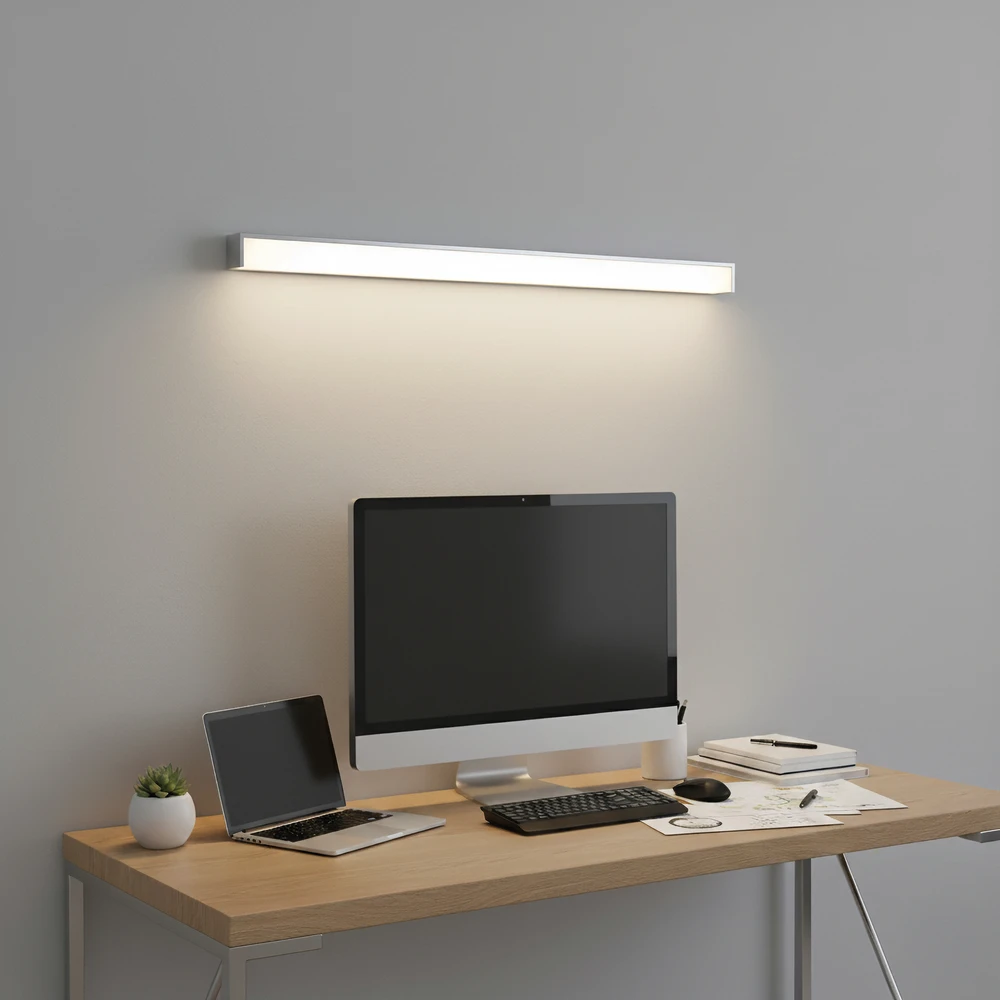 Sieninis šviestuvas 18W LED sieninis veidrodžio šviestuvas TAVI, juodas, 3000/4000K, IP44, A3850070N