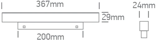 18W LED šviestuvas į magnetines sistemas MINI/MIDI, juodas, 3000/4000K, 48V, 50°, 42112BAL/B/V