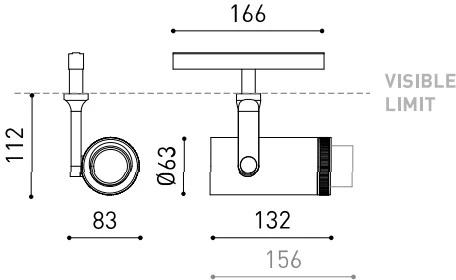 18W šviestuvas į magnetines sistemas PLUS 48V, 12°-51°, baltas, 3000K, DALI, su maitinimo šaltiniu