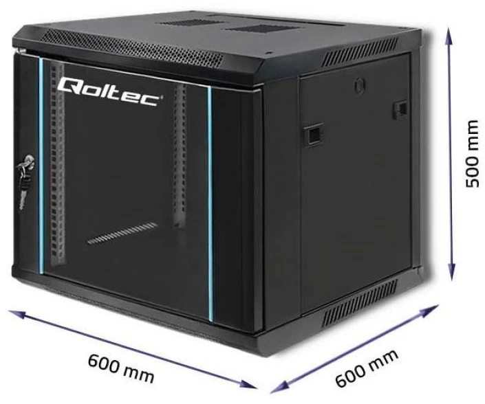 QOLTEC 54466 Rack spintelė 19 colių 9U 600x501mm