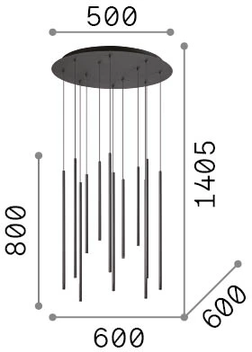 19W LED pakabinamas šviestuvas FILO, baltas, 2700K, 341088