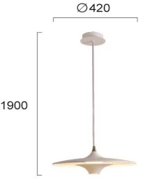 19W LED pakabinamas šviestuvas RENE, baltas, 3000K, 4319500