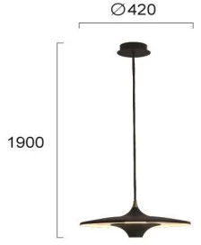 19W LED pakabinamas šviestuvas RENE, juodas, 3000K, 4319501