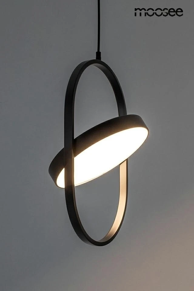 19W LED pakabinamas šviestuvas SPINNER 26, juodas, 3000K