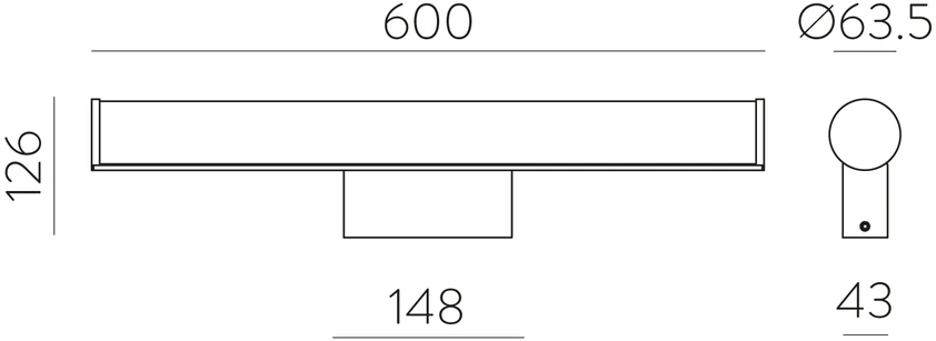 Sieninis šviestuvas 19W LED sieninis veidrodžio šviestuvas URA, chromo/baltos sp., 3000/4000K, dimeriuojamas, IP44, A3298271CDT