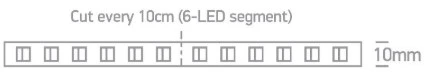 19W/m LED juosta, 3000K/RGB, skaitmeninė, valdoma TUYA, 5m ritė, 7820B/RGBW