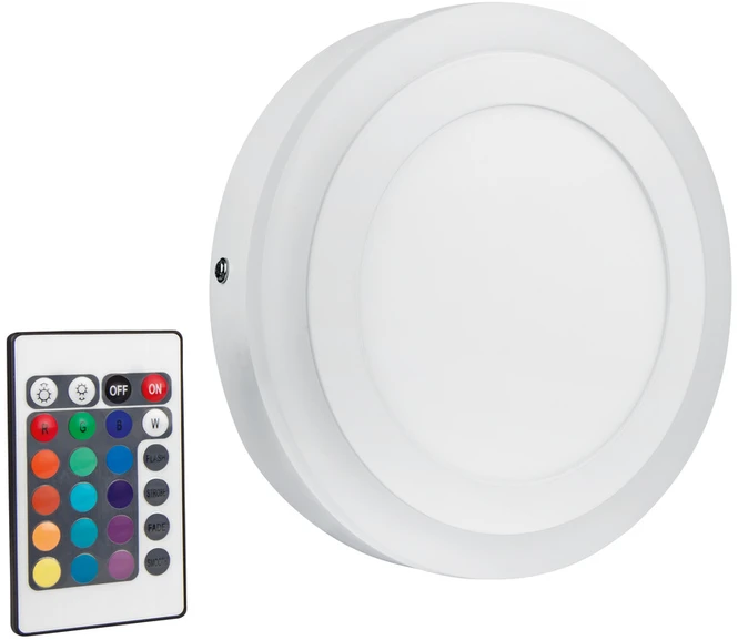 Lubinis šviestuvas Ledvance 19W šviestuvas su nuotoliniu valdymu LED COLOR + Baltas RD, baltas, 3000K