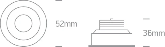 1W/3W LED įleidžiamas pakreipiamas šviestuvas, juodas, 3000K, 11103B/B/W