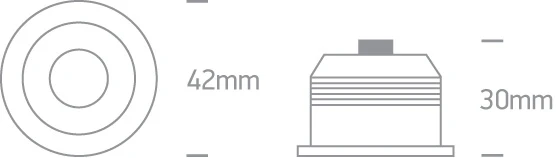 1W/3W LED įleidžiamas šviestuvas, aliuminio sp., 3000K, 10103B/AL/W