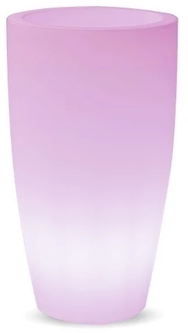 1W LED įkraunamas šviestuvas - gėlių vazonas BAMBU 90 BATTERY, baltas, 6000K/RGB, IP54, su USB jungtimi, dimeriuojamas