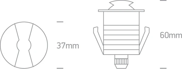 1W LED įleidžiamas į žemę šviestuvas, aliuminio sp., 3000K, 69042B/AL/W