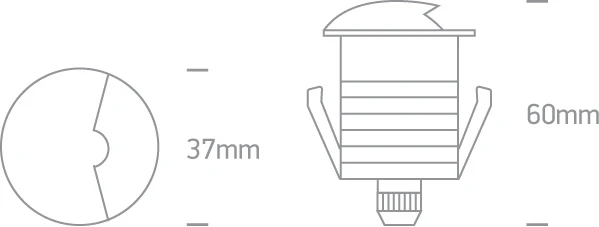1W LED įleidžiamas į žemę šviestuvas, aliuminio sp., 3000K, 69042A/AL/W