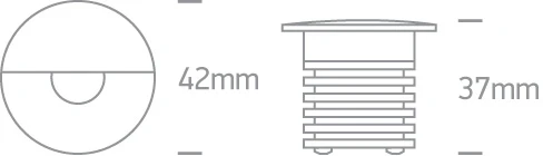 1W LED įleidžiamas sieninis šviestuvas, juodas, 3000K, 68070/B/W