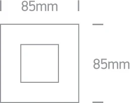 1W LED įleidžiamas sieninis šviestuvas, 3000K, 68006N/W