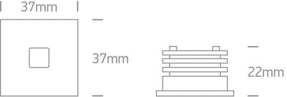 1W LED įleidžiamas sieninis šviestuvas, baltas, 3000K, 68004A/W/W