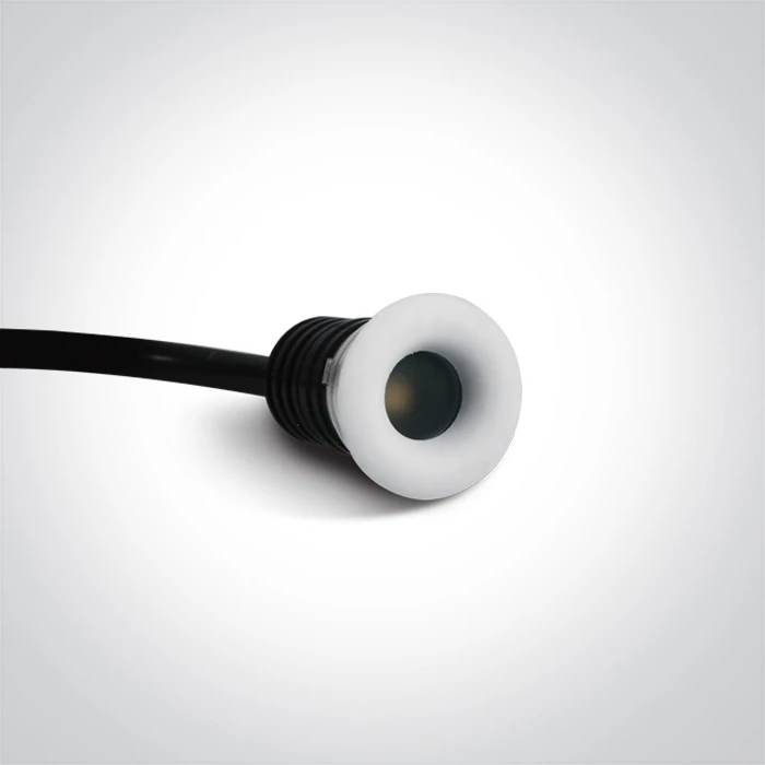 1W LED įleidžiamas šviestuvas, baltas, 3000K, 10101L/W/W
