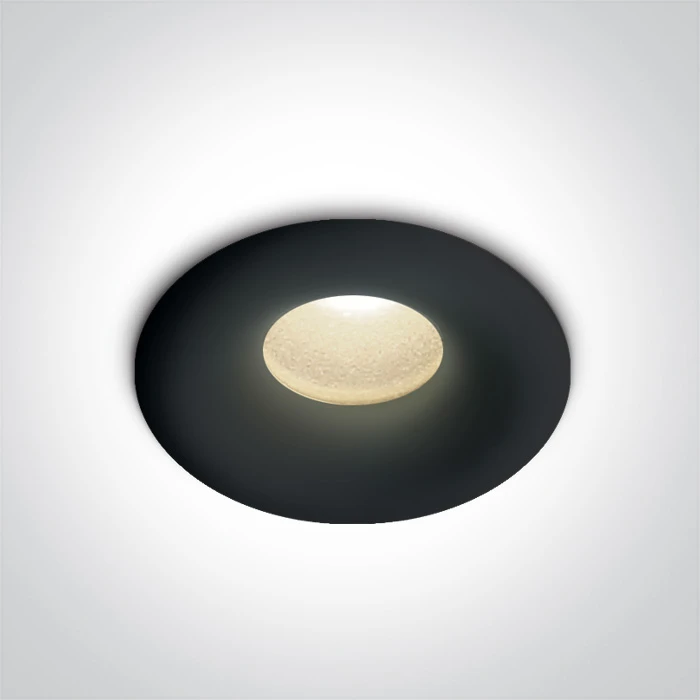 1W LED įleidžiamas šviestuvas, juodas, 3000K, 10101L/B/W