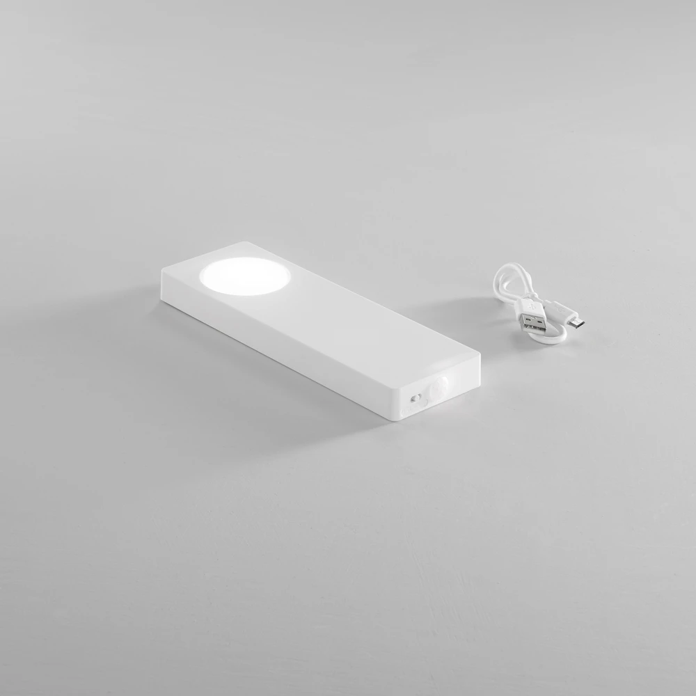 Lubinis šviestuvas 1W LED spintelės šviestuvas su judesio davikliu GTO, baltas, 3000K