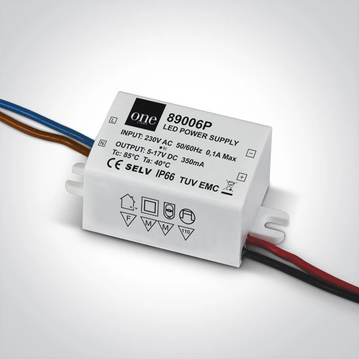 2-6W 350mA LED maitinimo šaltinis, IP66, 89006P