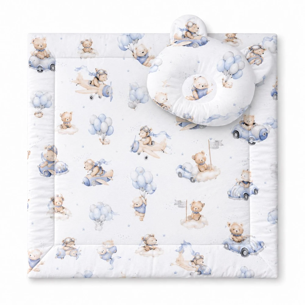 2 dalių kūdikio patalynės komplektas My Sweet Baby Mėlyna Sky Bears