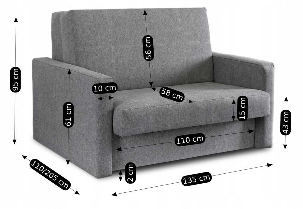 Mebel Elite Atlenkiamas miegamasis fotelis MILAN 2, 2 vnt., pilkas