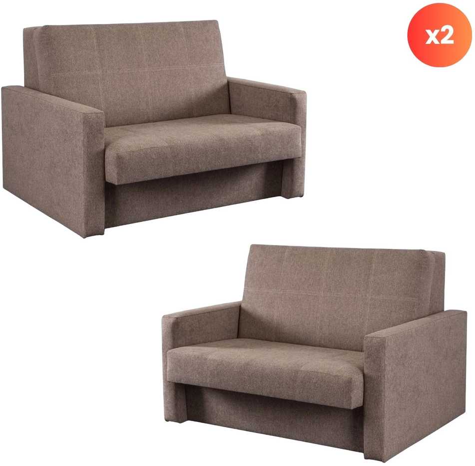 Fotelis Mebel Elite Išskleidžiamų fotelių komplektas, 2 vnt., MILAN 2, smėlinis