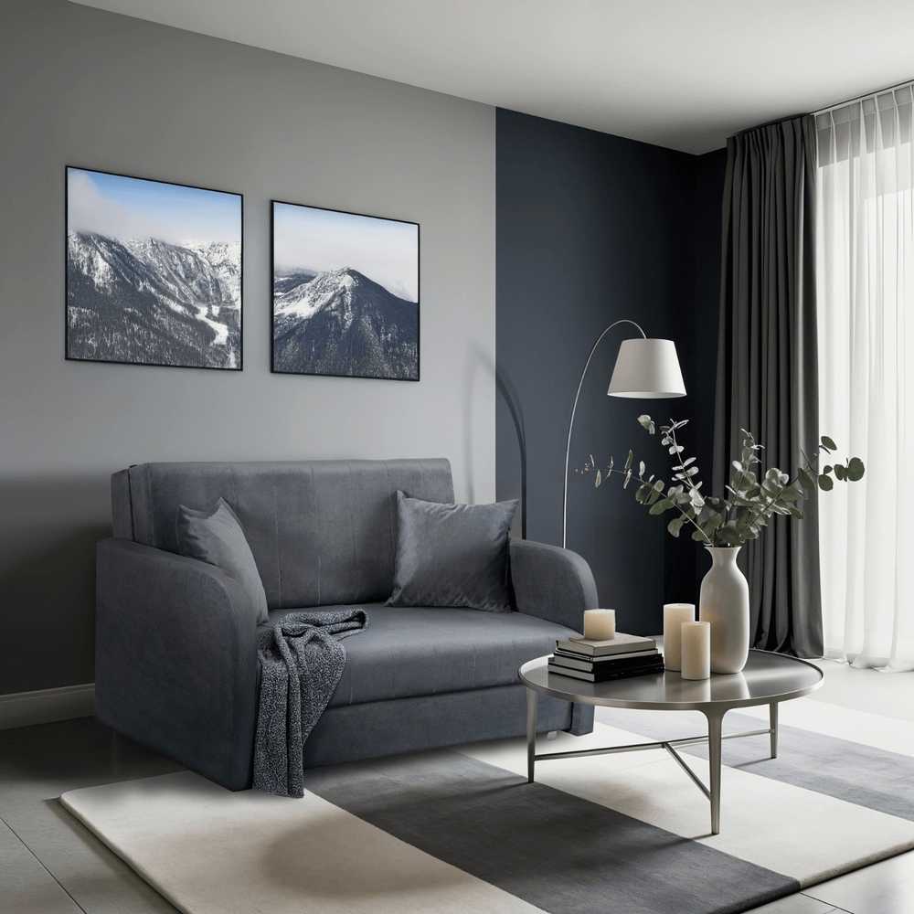 Mebel Elite Dvivietis miegamasis fotelis VERO 2, 2 vnt., pilkas
