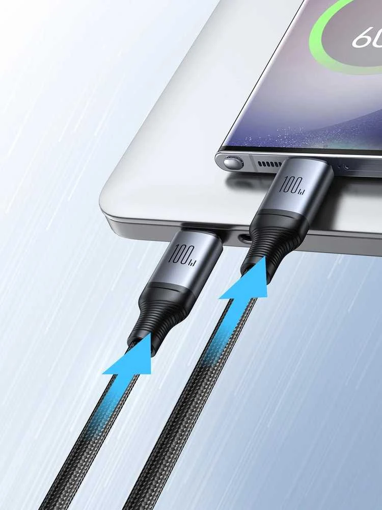 Joyroomkabelis Speedy USB-C - 2x USB-C 100W 1,5m - Juodas
