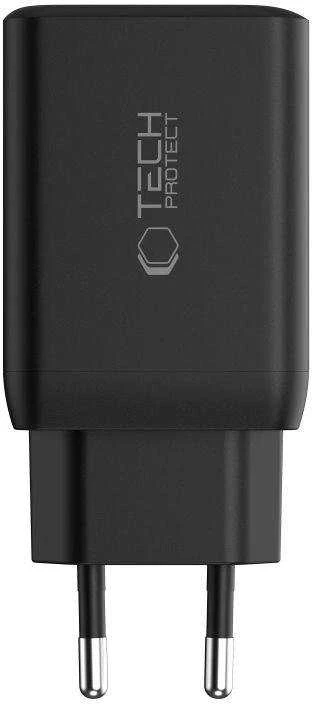 Tech-Protect NC45W-GAN 2-PORT PD45W sieninis įkroviklis - juodas