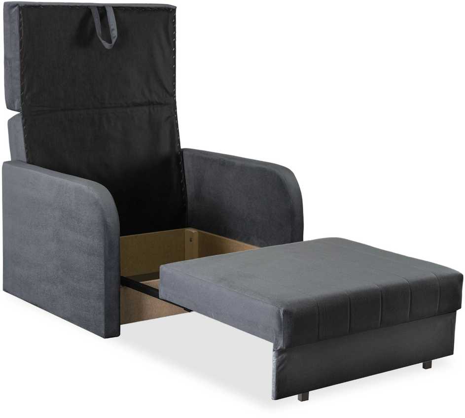 Fotelis Mebel Elite Foteliai-lovos VERO, 2 vnt., pilki